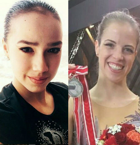 Алина Загитова и Каролина Костнер Алина Загитова и Каролина Костнер
