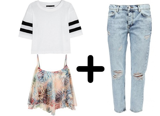 Топы: Karl Lagerfeld, New Look Джинсы: Mango Топы: Karl Lagerfeld, New Look Джинсы: Mango