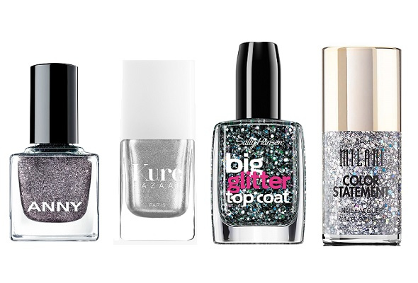 Anny Desert Glam, Kure Bazaar оттенок Platinum, Sally Hansen Глитер-покрытие Big Top Coat, Milani Оттенок Color Statement Anny Desert Glam, Kure Bazaar оттенок Platinum, Sally Hansen Глитер-покрытие Big Top Coat, Milani Оттенок Color Statement