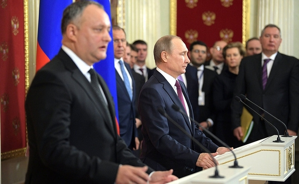 Игорь Додон и Владимир Путин Игорь Додон и Владимир Путин