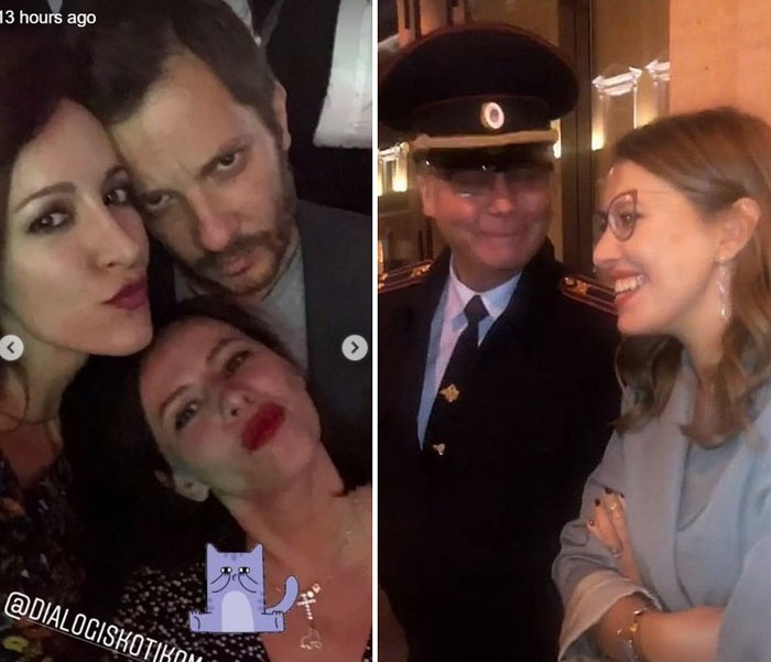 Матильда Шнурова, Оксана Лаврентьева и Александр Цыпкин; на другом фото Ксения Собчак после концерта Матильда Шнурова, Оксана Лаврентьева и Александр Цыпкин; на другом фото Ксения Собчак после концерта