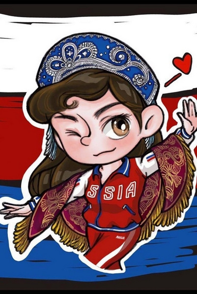 Фигуристка перепутала цвета российского триколора Фигуристка перепутала цвета российского триколора