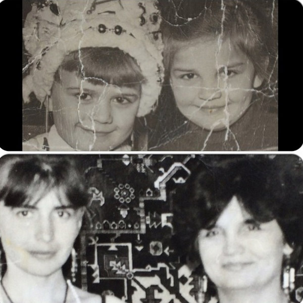 Ирина с родной сестрой - в детстве и в молодости Ирина с родной сестрой - в детстве и в молодости