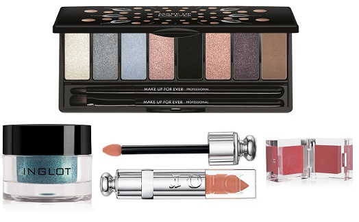 Палетка теней Make Up For Ever midnight glow pallette, Рассыпчатые тени INGLOT AMC pure pigment eye shadow #71, Флюид для губ Dior addict fluid stick #239, Блеск для губ INGLOT lip duo #21 Палетка теней Make Up For Ever midnight glow pallette, Рассыпчатые тени INGLOT AMC pure pigment eye shadow #71, Флюид для губ Dior addict fluid stick #239, Блеск для губ INGLOT lip duo #21
