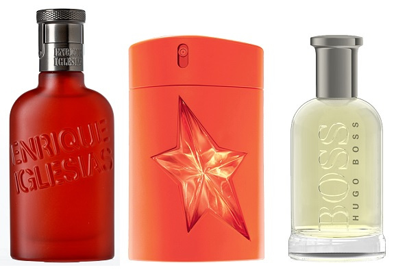 Слева направо: Аромат Enrique Iglesias Adrenaline, Аромат Thierry Mugler A*Men Ultra Zest, Аромат HUGO BOSS Boss Bottled Слева направо: Аромат Enrique Iglesias Adrenaline, Аромат Thierry Mugler A*Men Ultra Zest, Аромат HUGO BOSS Boss Bottled