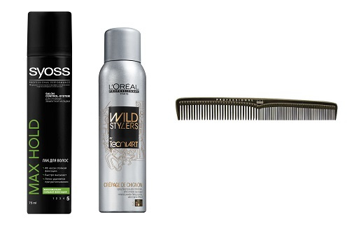 Syoss Лак для волос Max Hold, L'Oreal Professionnel Минеральный фиксирующий спрэй Crepage De Chignon, Acca Kappa Расческа для волос Syoss Лак для волос Max Hold, L'Oreal Professionnel Минеральный фиксирующий спрэй Crepage De Chignon, Acca Kappa Расческа для волос