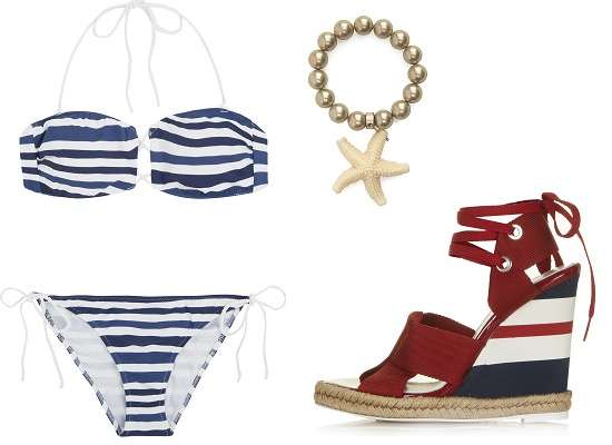 Купальник Pepe Jeans, Браслет Marc Cain, Босоножки Купальник Pepe Jeans, Браслет Marc Cain, Босоножки