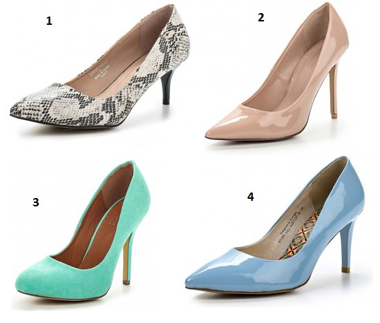 1. Dorothy Perkins 2. Top Shop 3. Spurr 4. Sinta