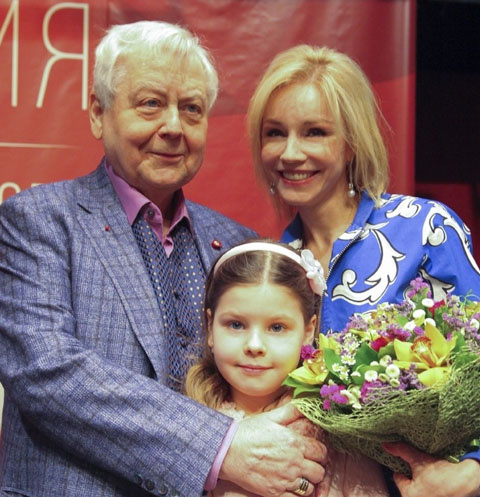 Олег Табаков и Марина Зудина с общей дочерью Марией