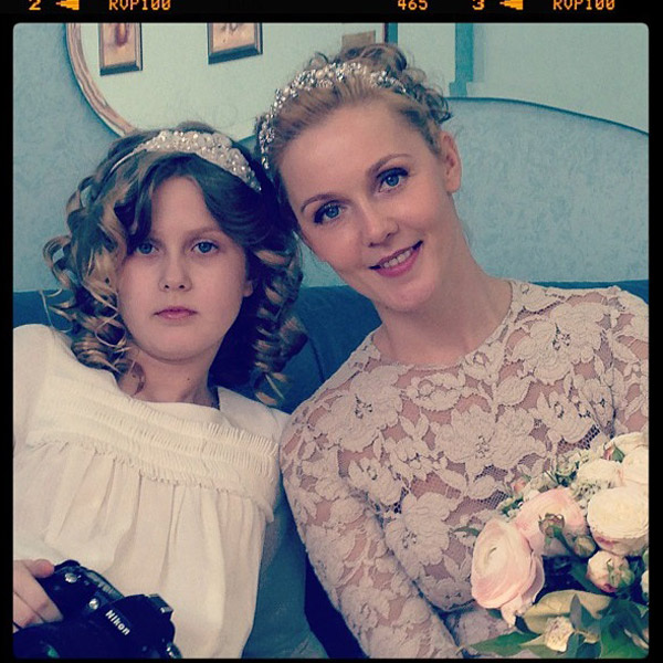 Екатерина с дочерью Софьей в день своей свадьбы