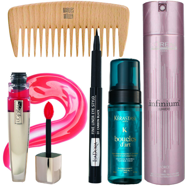 L'Oréal Paris Атласный флюид для губ Shine Caresse, №200, 329 руб. IsaDora Жидкая подводка Fine Liner Eye Stylo, 399 руб. Kérastase Аква-мусс для создания локонов Boucles D’Art, 1300 руб. L'Oréal Professionnel Лак для волос Infinium, 1000 руб. Marlies Moller Гребень для волос, 1100 руб. L'Oréal Paris Атласный флюид для губ Shine Caresse, №200, 329 руб. IsaDora Жидкая подводка Fine Liner Eye Stylo, 399 руб. Kérastase Аква-мусс для создания локонов Boucles D’Art, 1300 руб. L'Oréal Professionnel Лак для волос Infinium, 1000 руб. Marlies Moller Гребень для волос, 1100 руб.