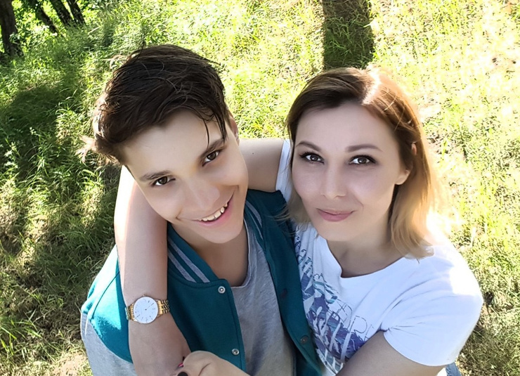 Влад с мамой