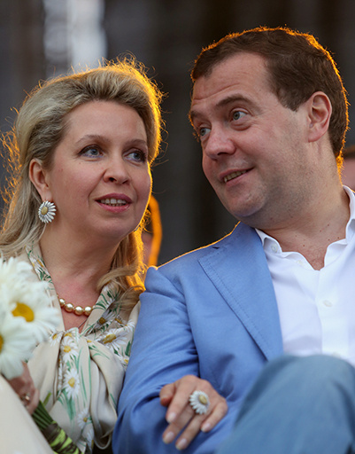 Светлана и Дмитрий Медведевы