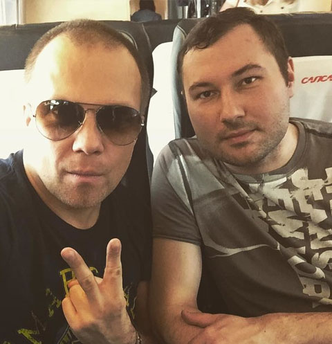 DJ Грув с концертным директором Денисом Калининым
