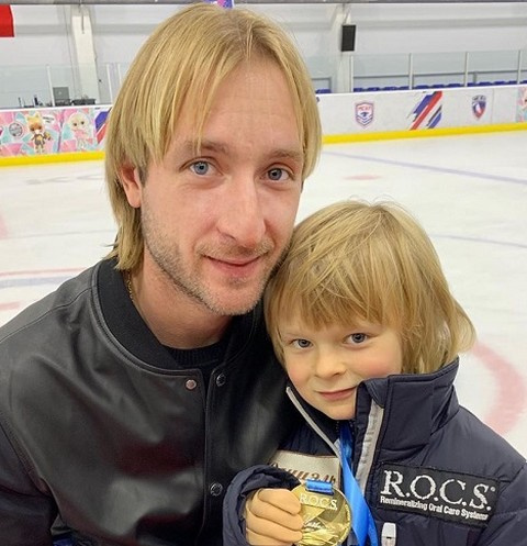 Евгений Плющенко и Саша Плющенко Евгений Плющенко и Саша Плющенко
