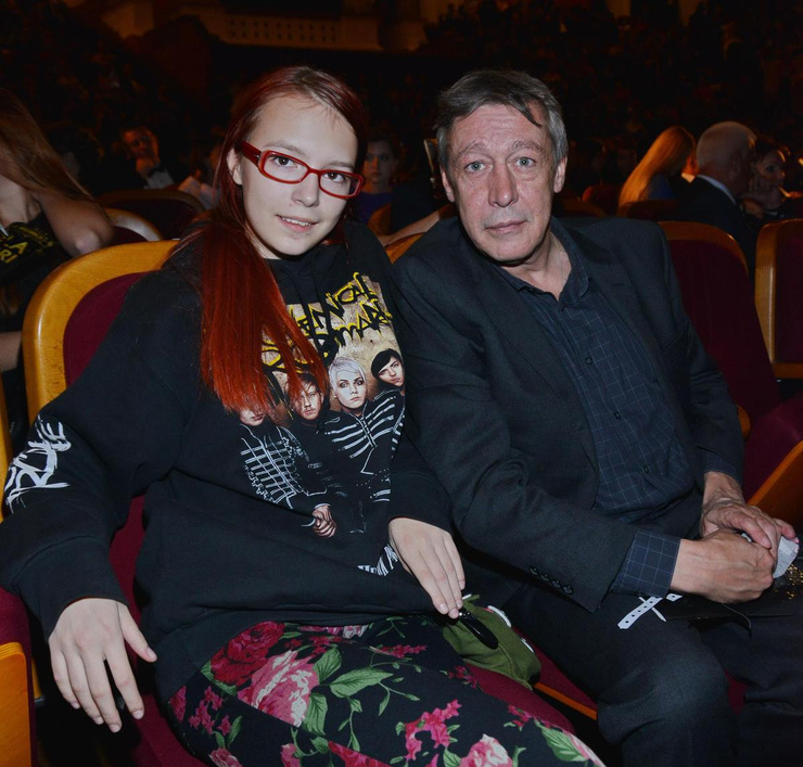 Михаил Ефремов с дочерью Анной Марией 