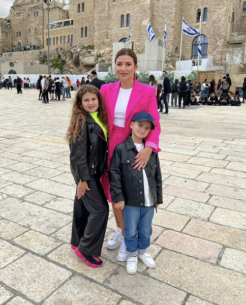 The actress recently returned from Israel with her children