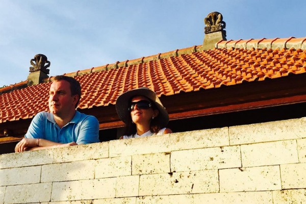 Диана Гурцкая с мужем на Бали