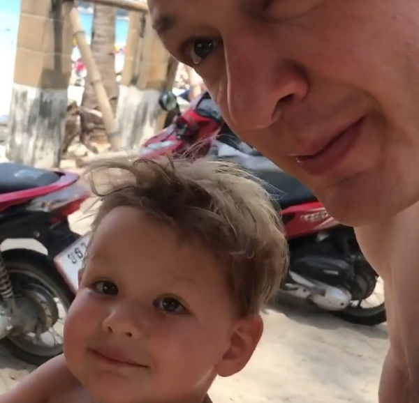 Марат Башаров с сыном