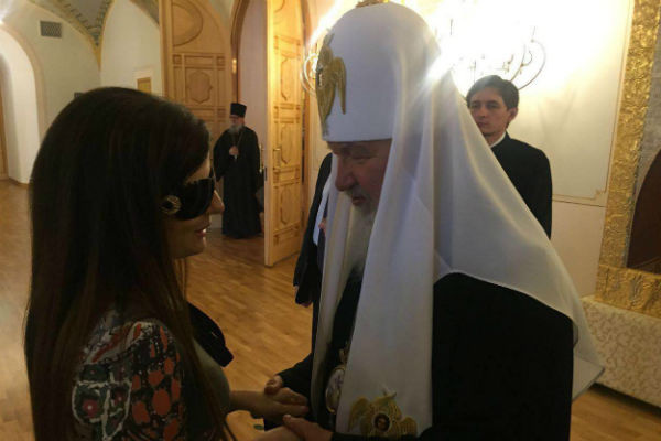Диана Гурцкая на встрече с Патриархом Кириллом Диана Гурцкая на встрече с Патриархом Кириллом