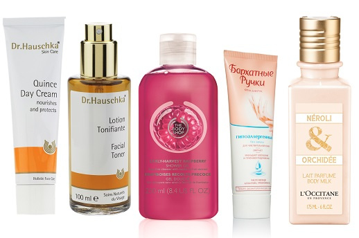 Dr Hauschka дневной крем для лица, Dr Hauschka Очищающее средство для лица, The Body Shop гель для душа Raspberry, Бархатные ручки Крем для рук, L'Occitane Молочко для тела Нероли и орхидея Dr Hauschka дневной крем для лица, Dr Hauschka Очищающее средство для лица, The Body Shop гель для душа Raspberry, Бархатные ручки Крем для рук, L'Occitane Молочко для тела Нероли и орхидея