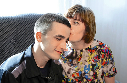 Сергей Семенов с мамой Ольгой