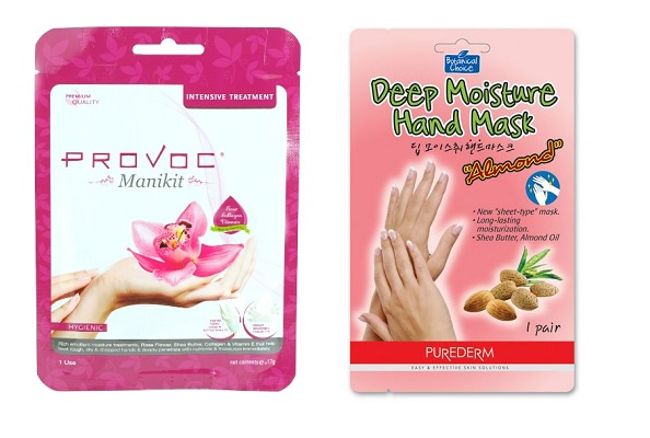 PROVOC Перчатки для бразильского маникюра, PUREDERM Botanical Choice Миндальная маска для рук