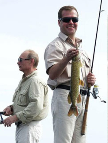 Дмитрий Медведев — заядлый рыбак
