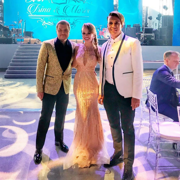 Николай Басков и Максим Галкин с подругой невесты