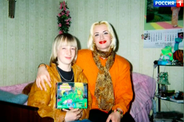Наталия Гулькина с маленьким сыном Лешей