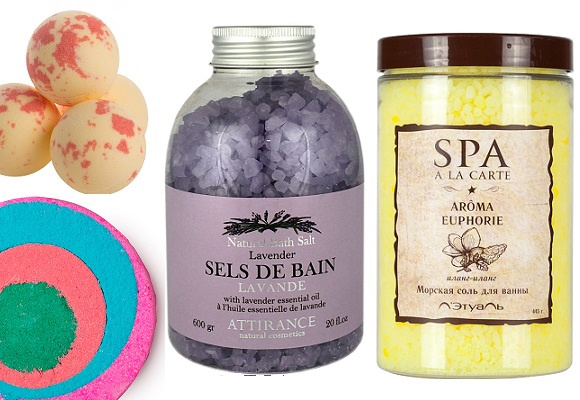 LUSH Бомба для ванны «Синдерс», Essie SPA Тонизирующая соль для ног Foot Alert Effervescent Foot Soak,ATTIRANCE Соль для ванн «Лаванда», Л’Этуаль Морская соль для ванны эйфорическая из коллекции SPA A LA CARTE, LUSH Бомба для ванны «Синдерс», Essie SPA Тонизирующая соль для ног Foot Alert Effervescent Foot Soak,ATTIRANCE Соль для ванн «Лаванда», Л’Этуаль Морская соль для ванны эйфорическая из коллекции SPA A LA CARTE,